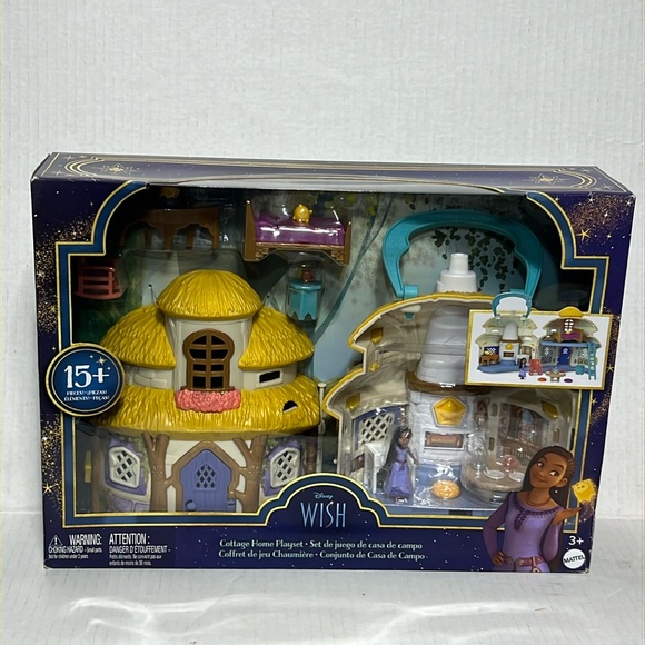 Disney 100 Wish Cottage home playset with Asha mini figure - Picture 2 of 4